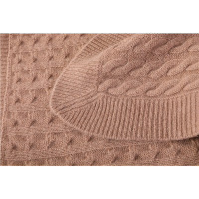 wholesale noble household Articles knitting pure cashmere blanket throw on rocking chair sofa or bed