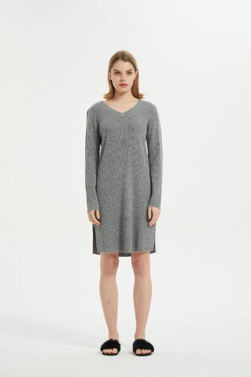 ODM Ladies Cashmere Lounge Dress From Chinese Supplier