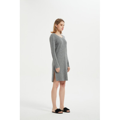 ODM Ladies Cashmere Lounge Wear Dress From Chinese Supplier