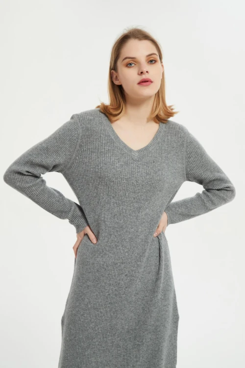 ODM Ladies Cashmere Lounge Dress From Chinese Supplier