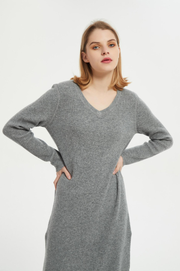 ODM Ladies Cashmere Lounge Wear Dress From Chinese Supplier