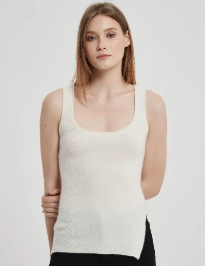 Chinese Leading Women Recycled Cashmere Tank Supplier