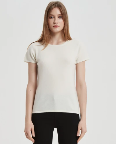 Wholesale Women Recycled Cashmere Tshirt