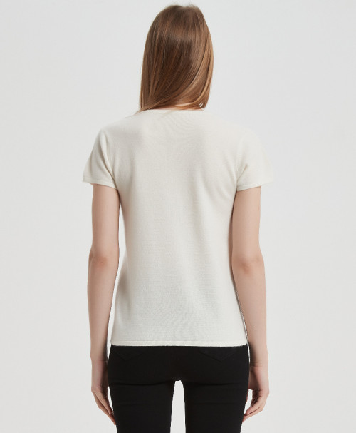Wholesale Women Recycled Cashmere Tshirt