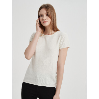 Wholesale Women Recycled Cashmere Tshirt