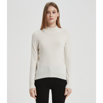 Wholesale Women Recycled Cashmere Highneck Pullover