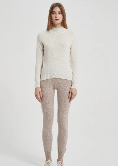 Leading Recycled Cashmere Supplier for women pants in recycled cashmere