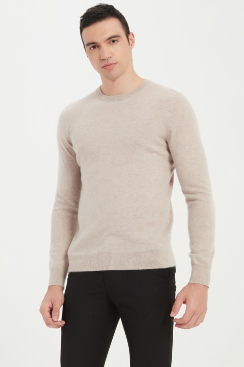 Wholesale High Quality Men's Machine Washable Cashmere Round Neck Pullover Sweater