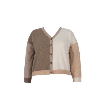 Plus-Size V-Neck Women Cashmere Cardigan From Chinese Manufacturer