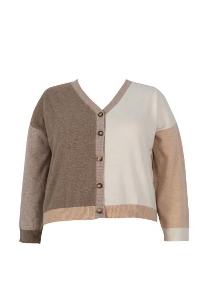 Plus-Size V-Neck Women Cashmere Cardigan From Chinese Manufacturer