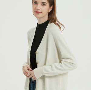 natural undye cashmere women cardigan