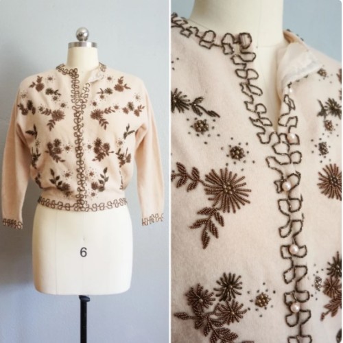 Beaded Cashmere Sweaters - Vintage Fashion
