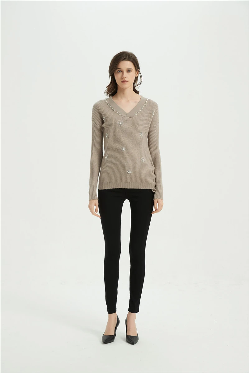 cashmere sweater with pearls