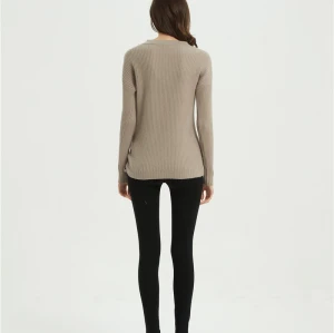 wholesale OEM design women high quality cashmere sweater with simulated pearls