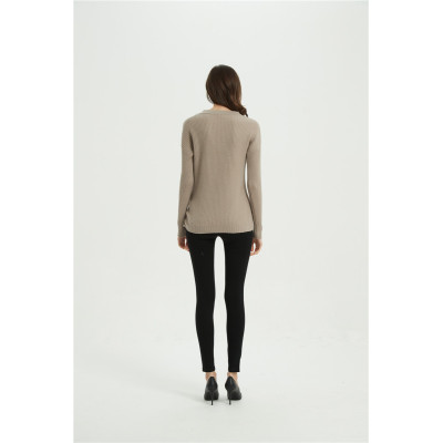 wholesale OEM design women high quality cashmere sweater with simulated pearls