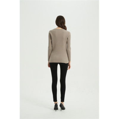 wholesale OEM design women high quality cashmere sweater with simulated pearls