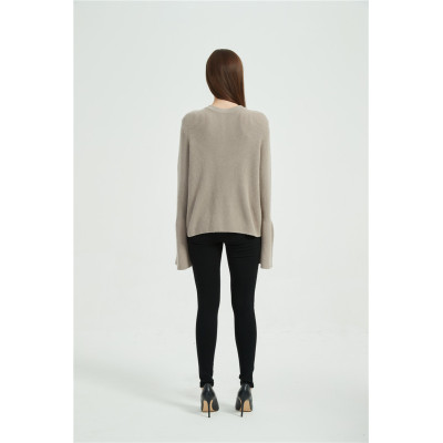 wholesale OEM design women high quality cashmere sweater with simulated pearls
