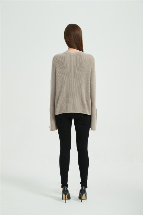 wholesale OEM design women high quality cashmere sweater with simulated pearls