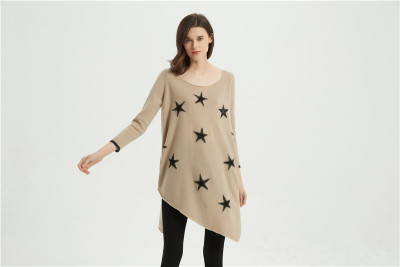 wholesale OEM design women high quality cashmere sweater with felt emb.