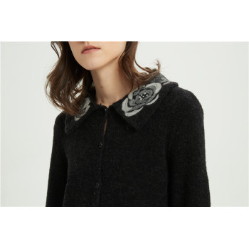 wholesale OEM design women high quality cashmere sweater with felt emb.
