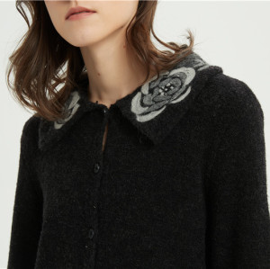 wholesale OEM design women high quality cashmere sweater with felt emb.