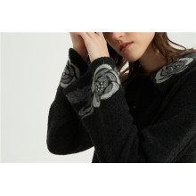 Cashmere Sweater with Felt Emb.