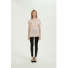lady Anti-Bacterial silk cashmere sweater with Short Sleeves in pink color