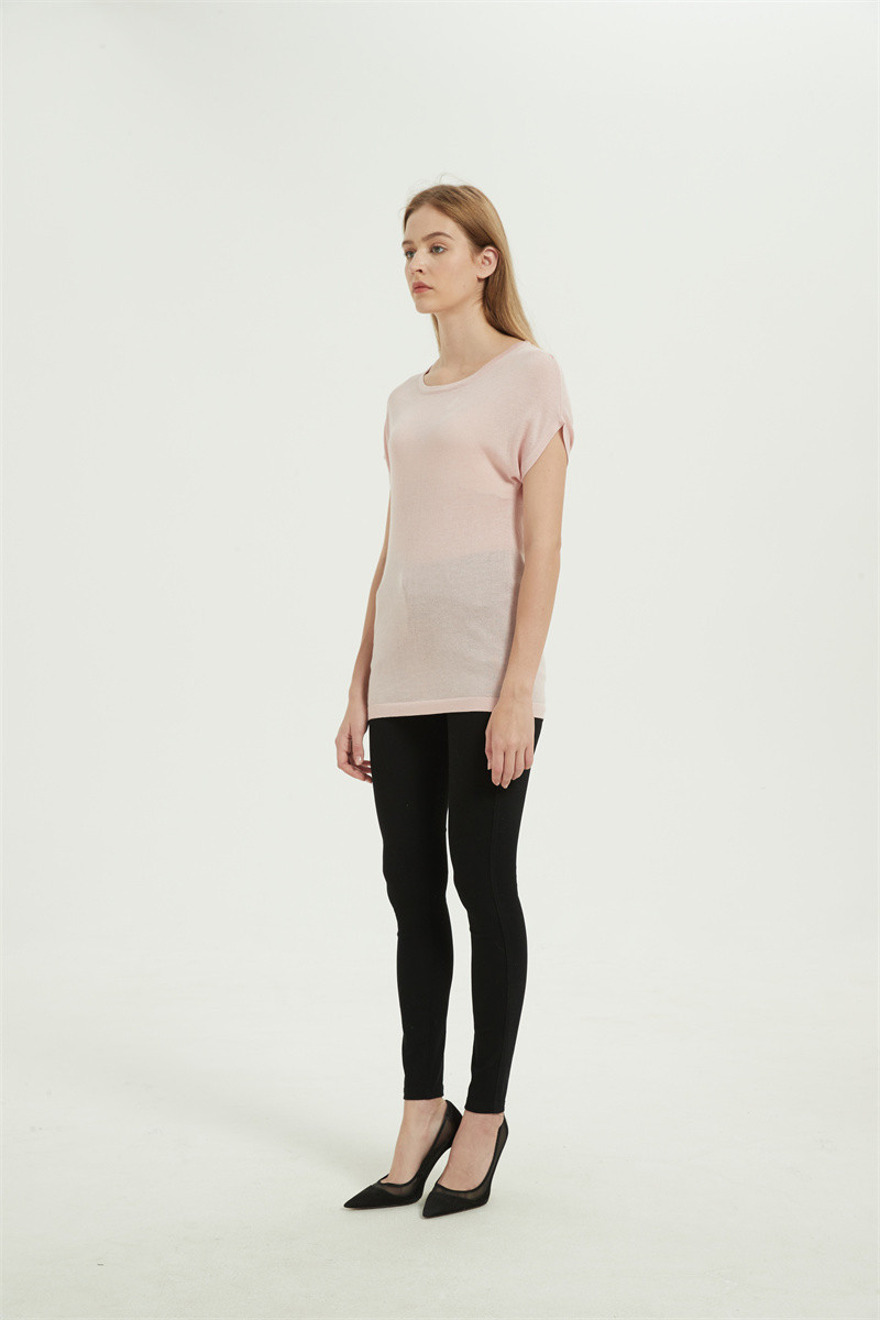 Silk Cashmere short sleeves' sweaters