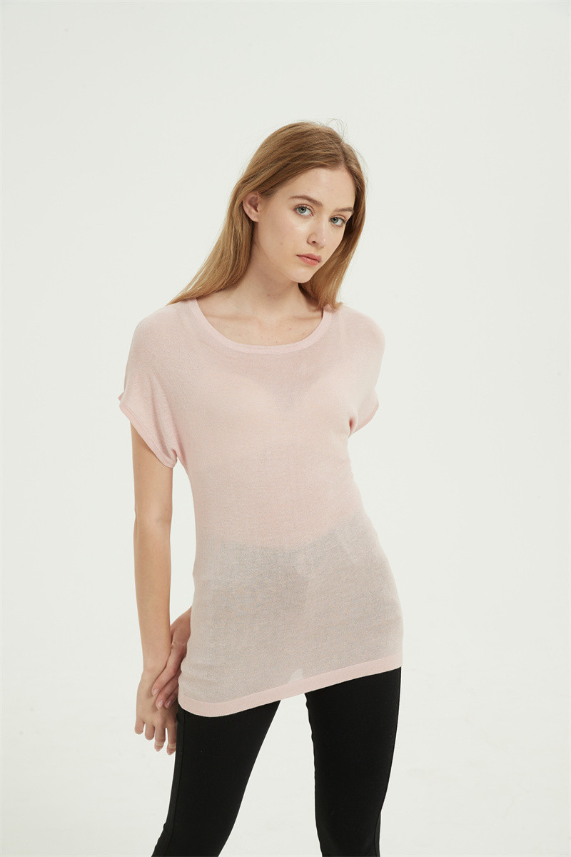 Silk Cashmere short sleeves' sweaters