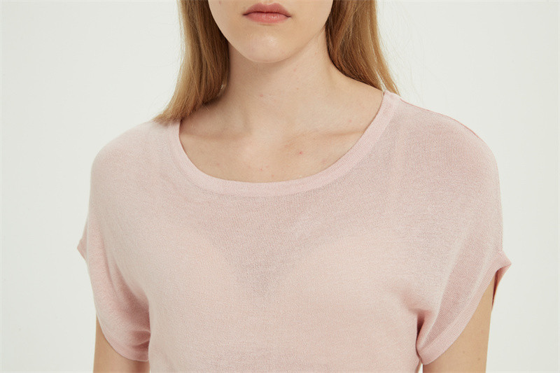 Silk Cashmere short sleeves' sweaters