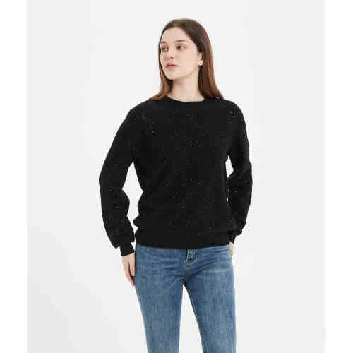 LADIES' SEQUIN CASHMERE SWEATER