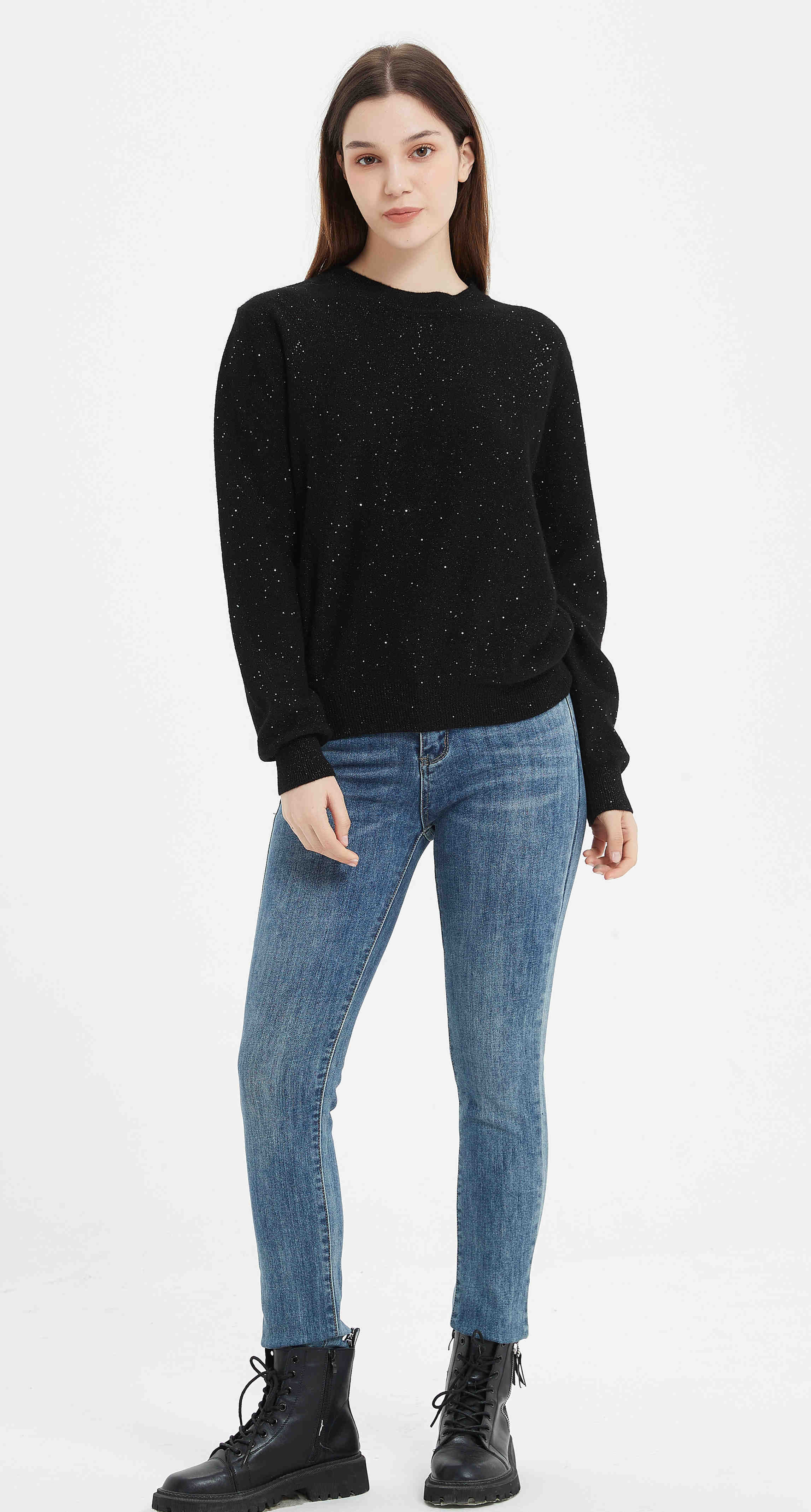 sequin cashmere women sweater