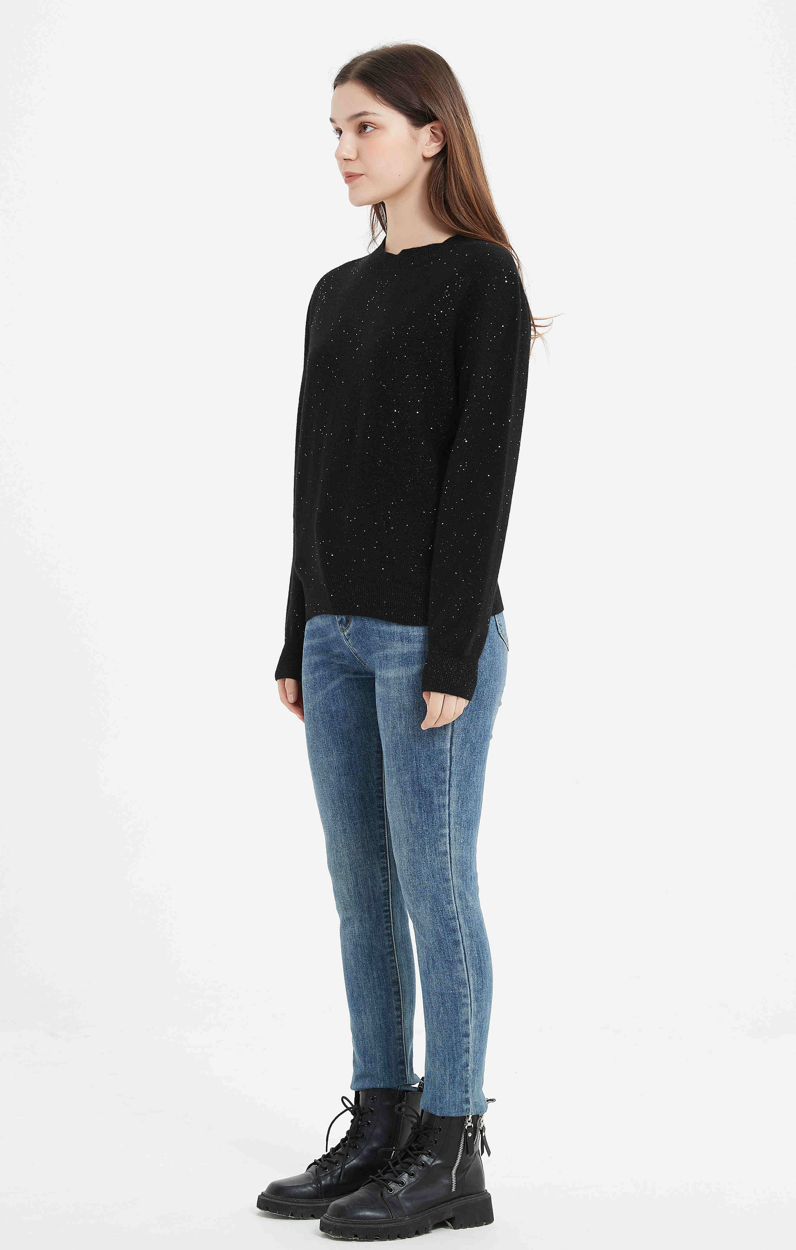 sequin cashmere women sweater