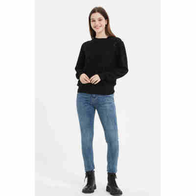 wholesale OEM design women high quality sequin cashmere sweater