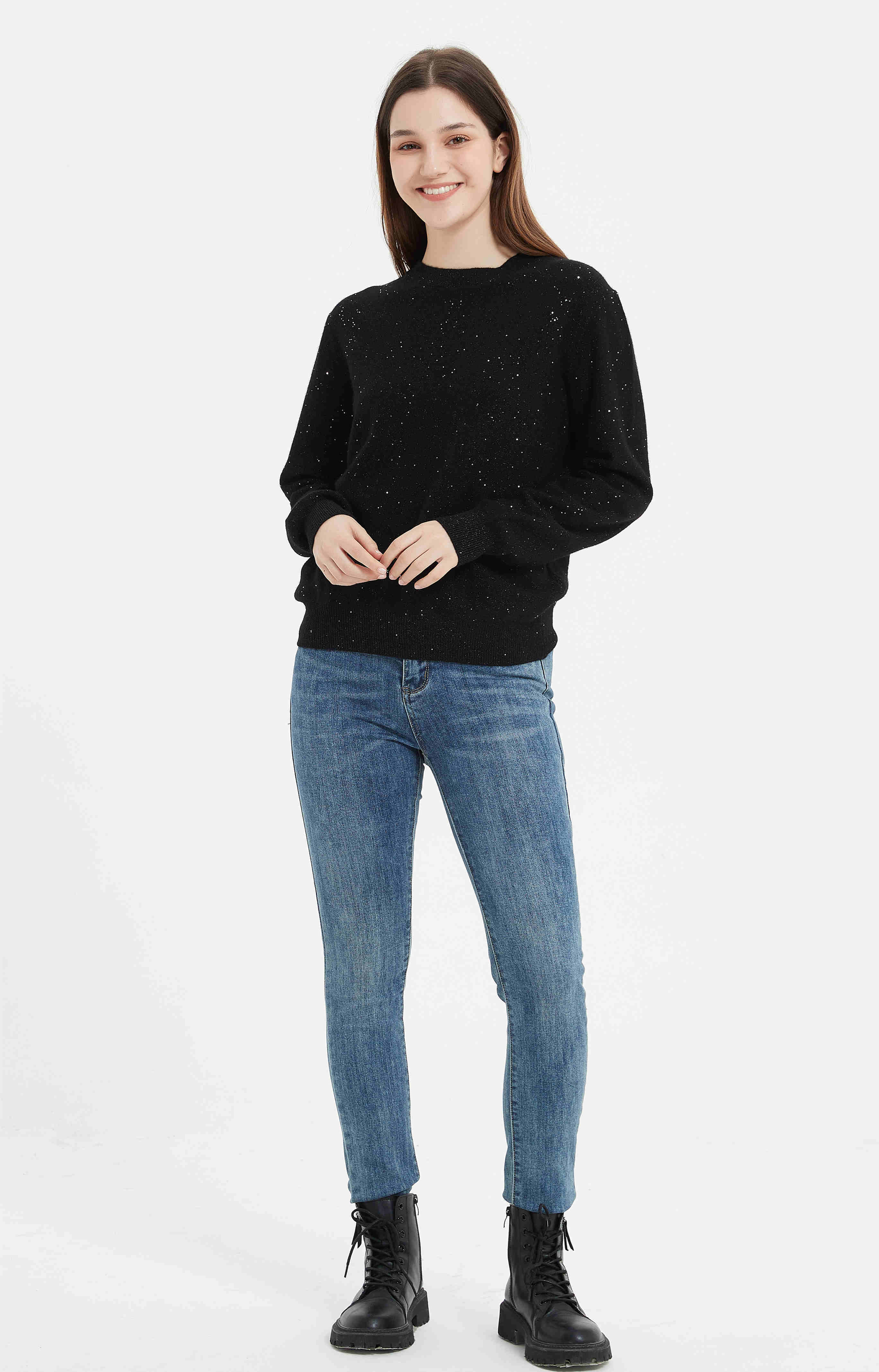 sequin cashmere women sweater
