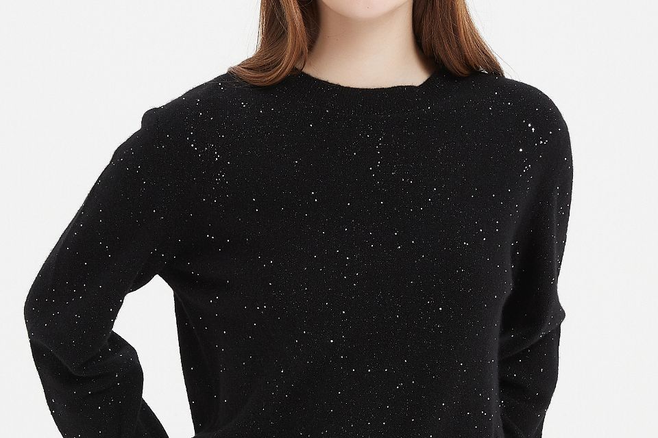 sequin cashmere women sweater