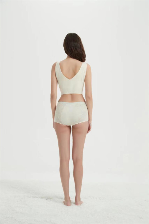 Ladies white Cashmere Underwear set delivery in 2 weeks
