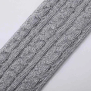 OEM design women seamless 100% Cashmere cabel socks for fall winter from China