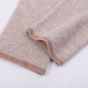 Wholesale high end women's seamless half-finger 100%Cashmere gloves for fall winter from China