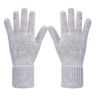 Wholesale high quality women's seamless 100% Cashmere gloves for fall winter from Chinese factory