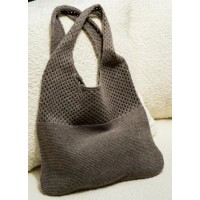high end ladies cashmere knitting bags with handmade pattern from Chinese factory