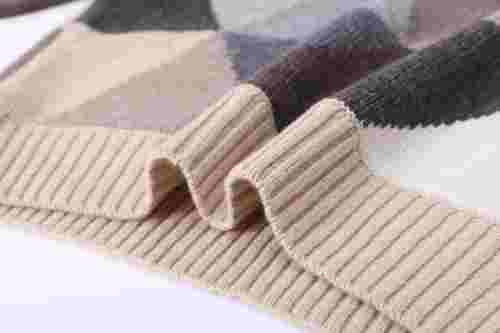 Knitting parent-child cashmere sweater with diamond intarsia pattern in 10 nature colors