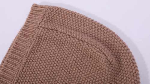 Wholesale luxury high end ladies 100% Cashmere  balaclava beanie for fall winter from Chinese factory