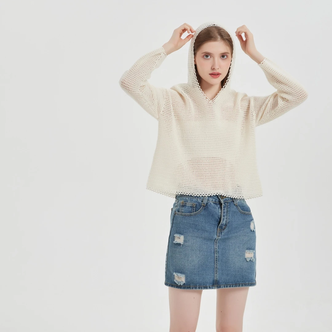 Hand Crochet Cashmere Sweater