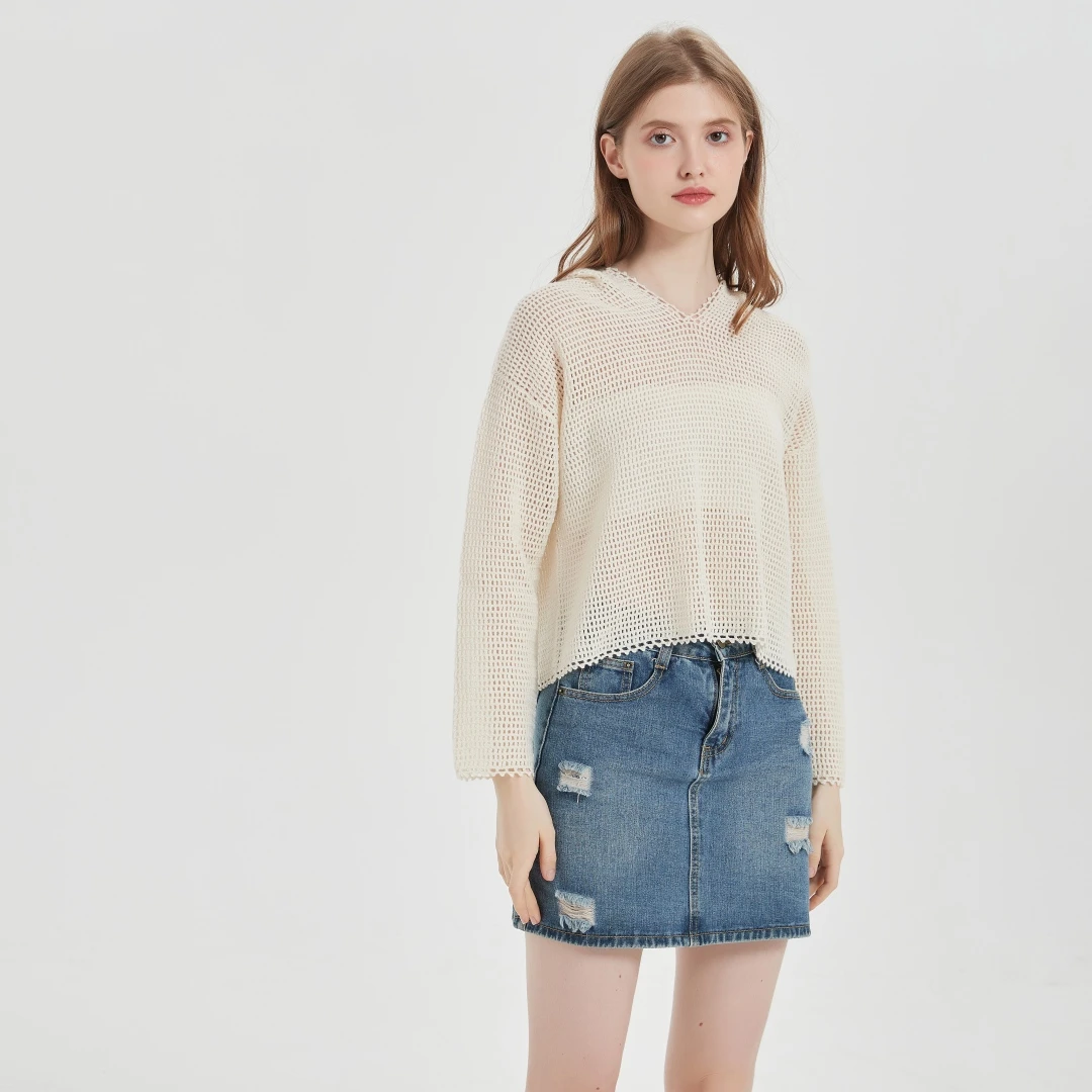 Hand Crochet Cashmere Sweater
