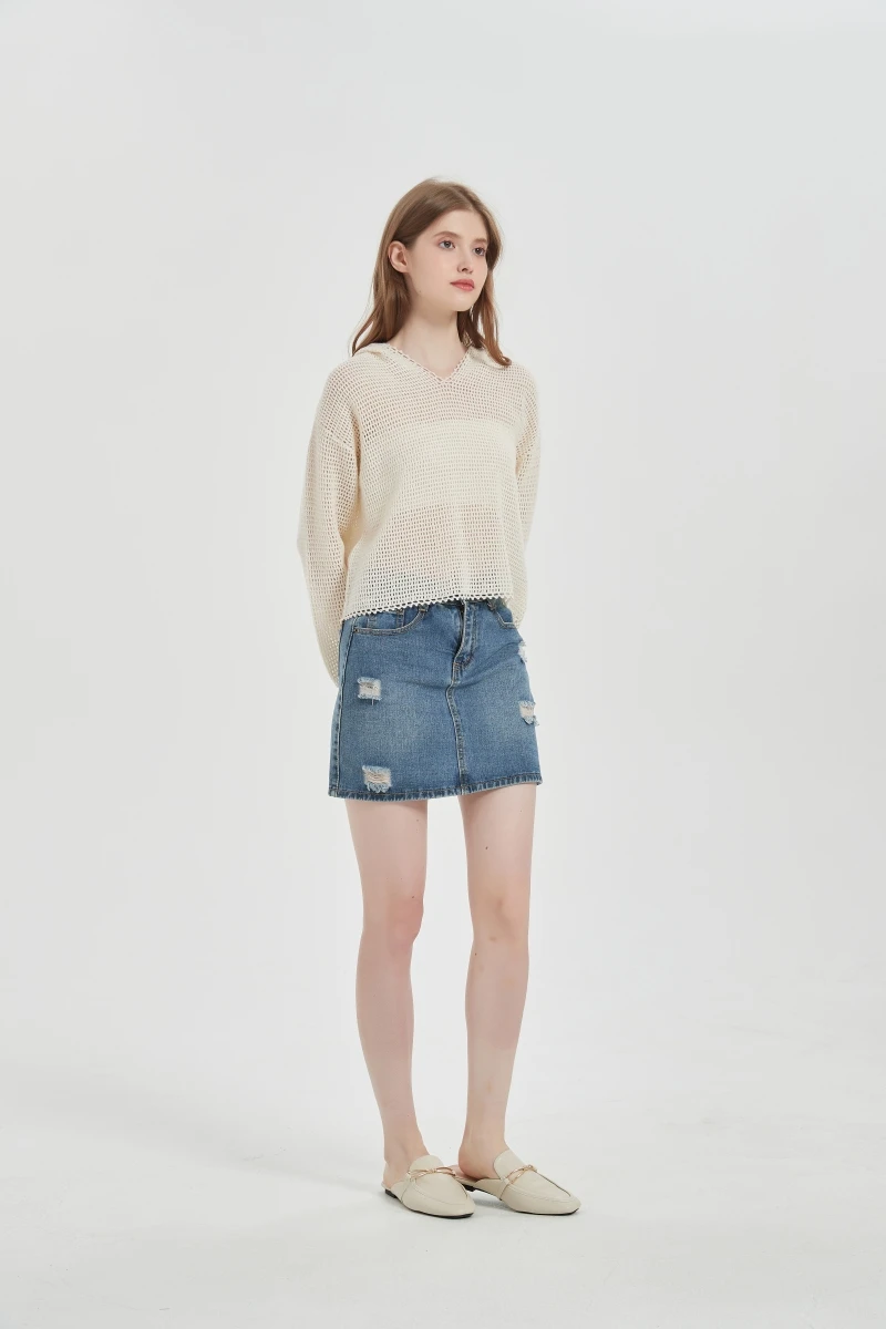 Hand Crochet Cashmere Sweater