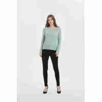 Wholesale Ladies 90% Cashmere 10%Silk Crew Neck Sweaters from China