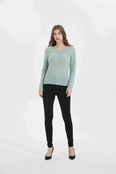 Wholesale Ladies 90% Cashmere 10%Silk Crew Neck Sweaters from China