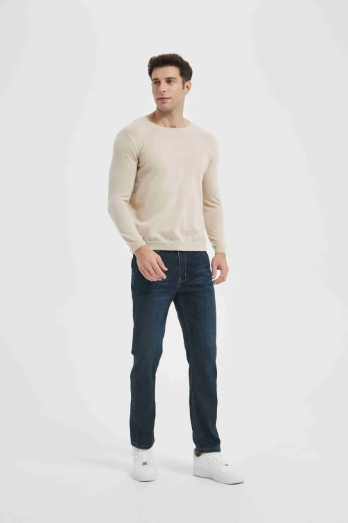 Wholesale Men 90% Cashmere 10%Silk Crew Neck Sweaters from Chinese factory