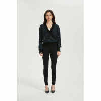 Wholesale Ladies Cashmere Fancy Jacquard V-neck Sweater